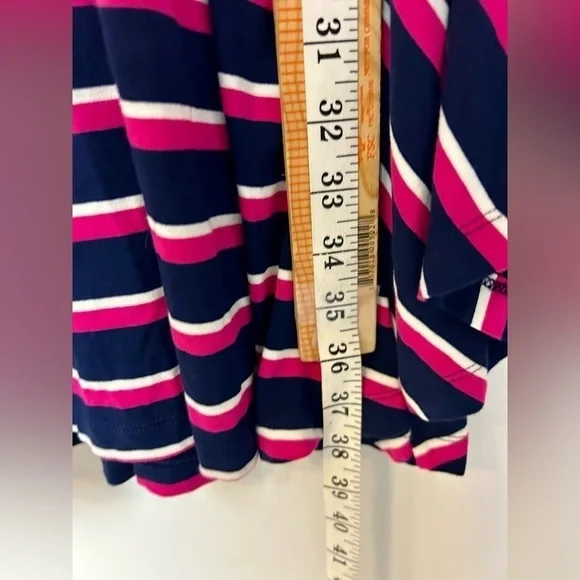 CHICO’S striped Pink/Blue Elastic waist pull on Maxi Skirt Size 0 4/6 US - Picture 5 of 10